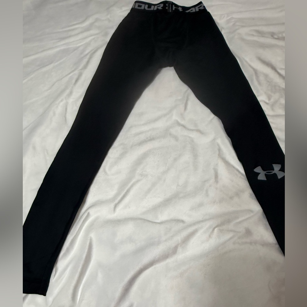 Under Armour Men’s Black Leggings with Logo